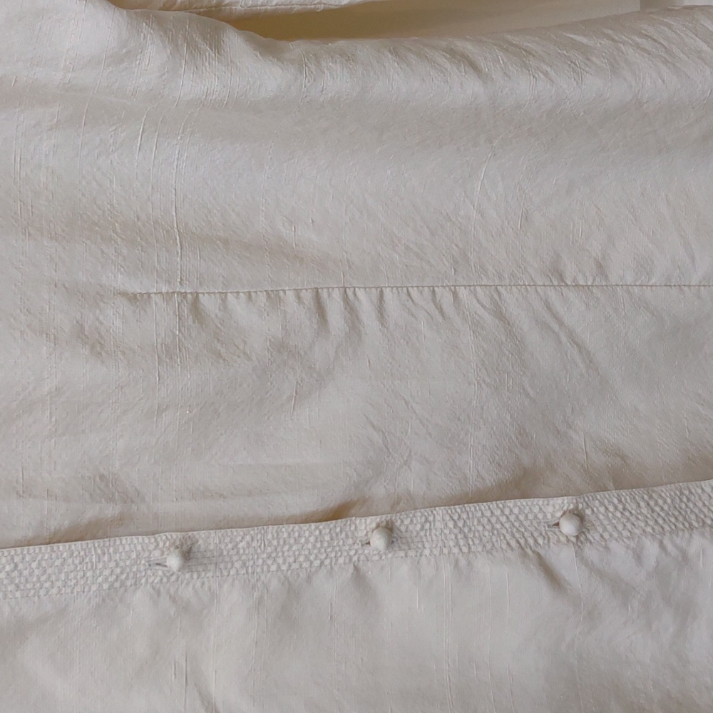 Dana Buchman Vintage All Silk Buttercream Yellow LS BU Asian Inspired Blouse - Picture 5 of 11